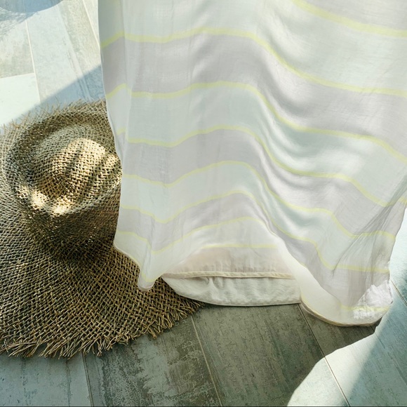 Massimo Dutti 100% Genuine Silk Blouse Gray Striped Top Italy - Picture 11 of 16